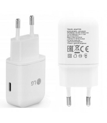 Oryginalna Ładowarka sieciowa LG 3A Typ C biała