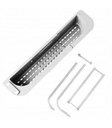 Organizer na zlew pojemnik koszyk ociekacz biały