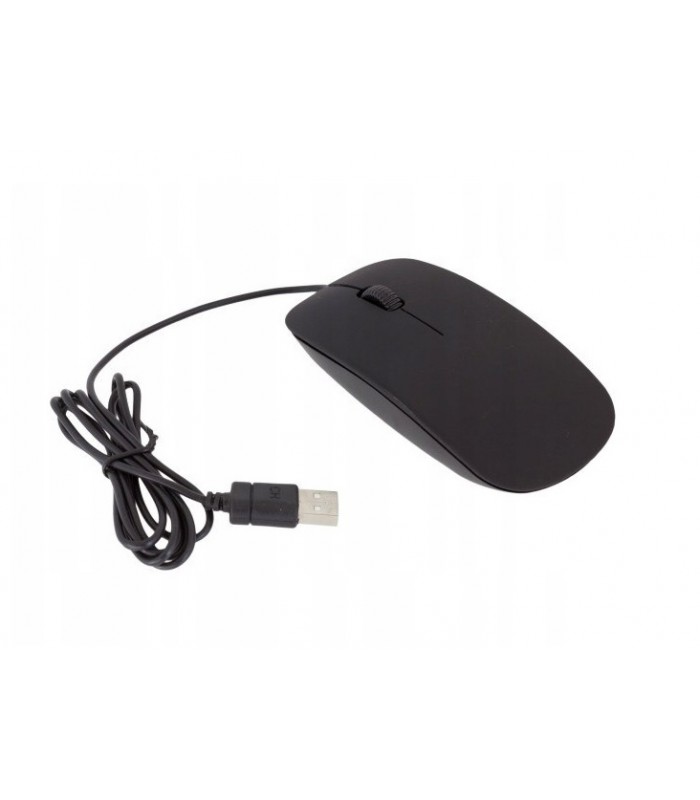 Mysz przewodowa PC Myszka optyczna Slim Czarna AK278A