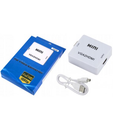 Konwerter obrazu z VGA do HDMI Audio FULL HD