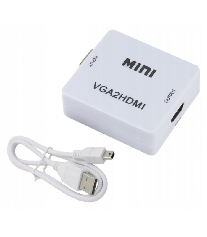 Konwerter obrazu z VGA do HDMI Audio FULL HD