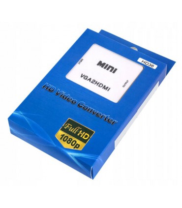 Konwerter obrazu z VGA do HDMI Audio FULL HD