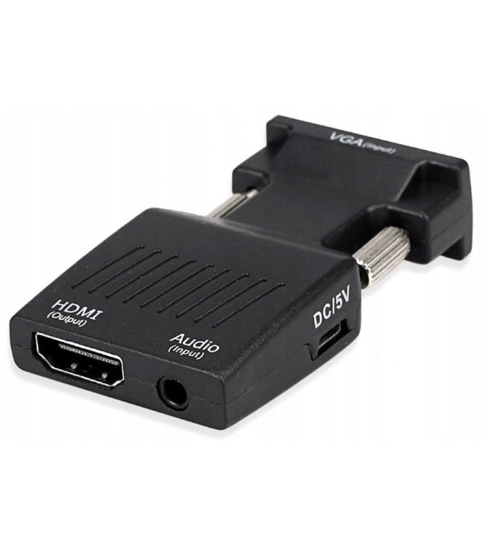 Konwerter Adapter VGA na HDMI Audio Przejściówka D