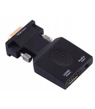Konwerter Adapter VGA na HDMI Audio Przejściówka D
