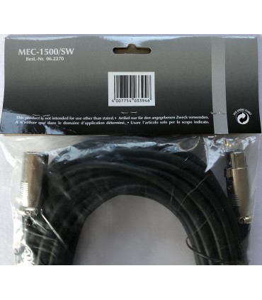 Kabel XLR MEC-1500SW Estradowy Audio Mikrofon 15m