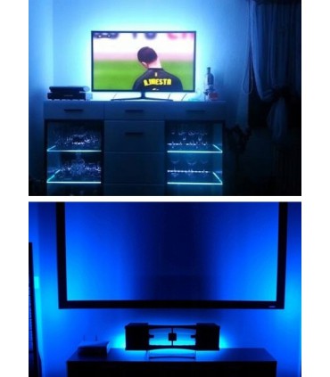Taśma LED USB 5V podświetlenie mebli TV 1m Blue