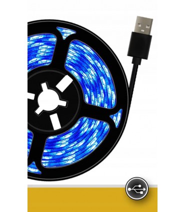 Taśma LED USB 5V podświetlenie mebli TV 1m Blue