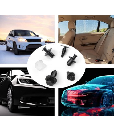 Zestaw uniwersalnych spinek kołków 100 szt. samochodowych