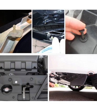 Zestaw uniwersalnych spinek kołków 100 szt. samochodowych