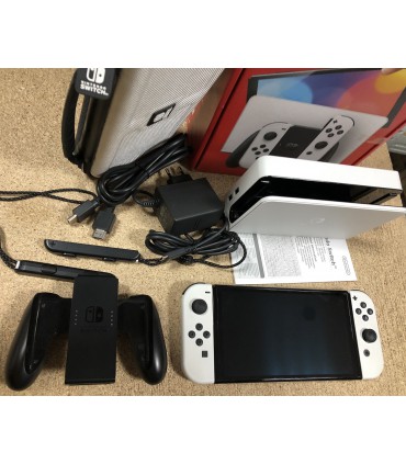 Konsola Nintendo Switch OLED Biała Pokrowiec Gwarancja 
