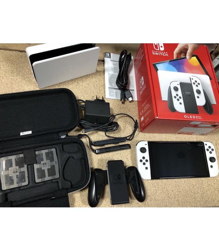 Konsola Nintendo Switch OLED Biała Pokrowiec Gwarancja 