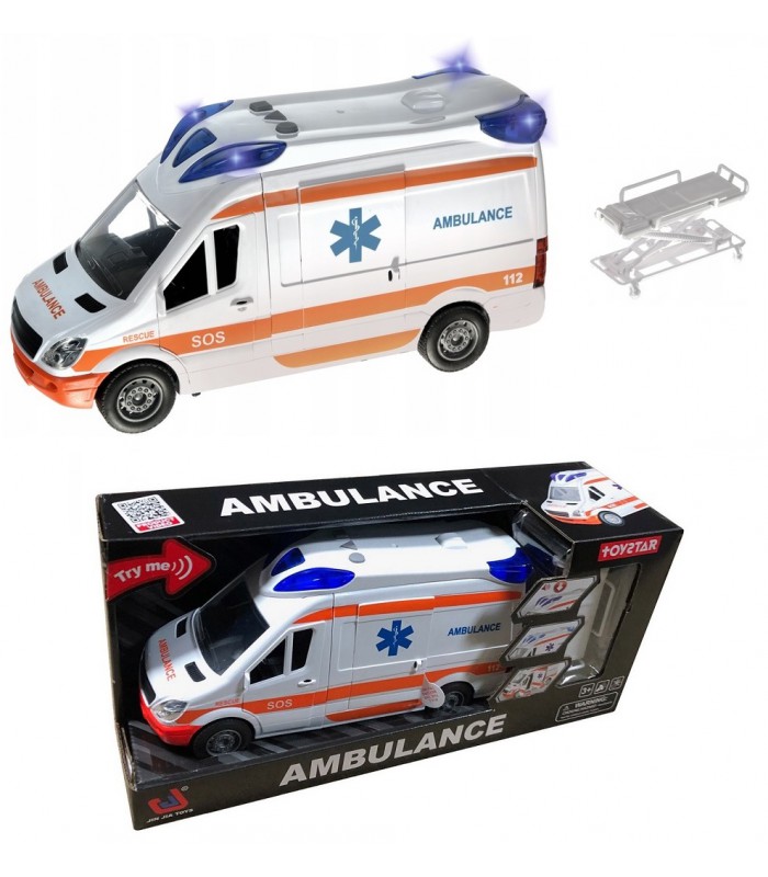 Karetka pogotowia Ambulans otwierane drzwi Światło Dźwięk 