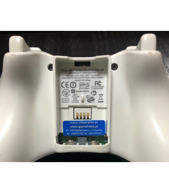 Pad Bezprzewodowy Xbox 360 Biały Oryginał