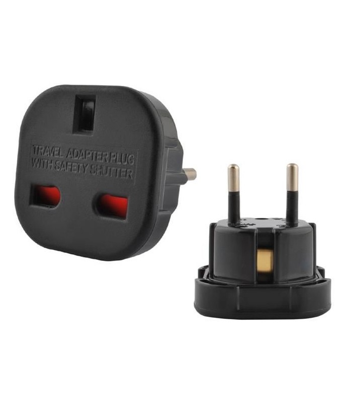 Adapter sieciowy 230V UK na EU Gniazdo Anglia - Wtyczka Europa