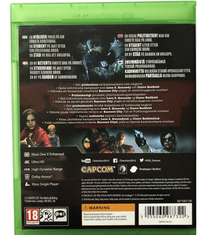 Resident Evil 2 REMAKE PL Xbox One S X
