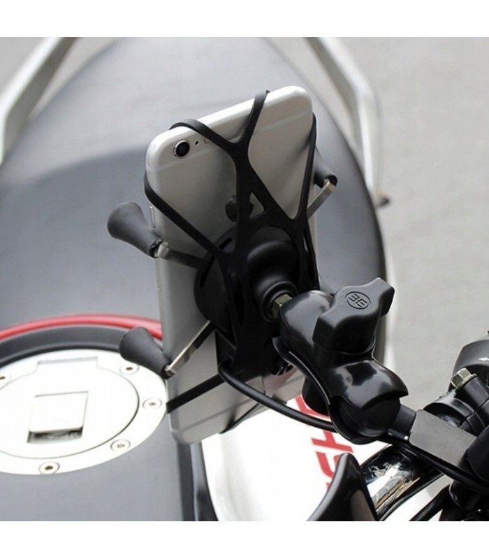 Uchwyt 3D na Telefon GPS z ładowarką USB na Motor Skuter