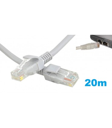 Kabel Sieciowy Lan ethernet skrętka RJ45 UTP 20m Cat5E