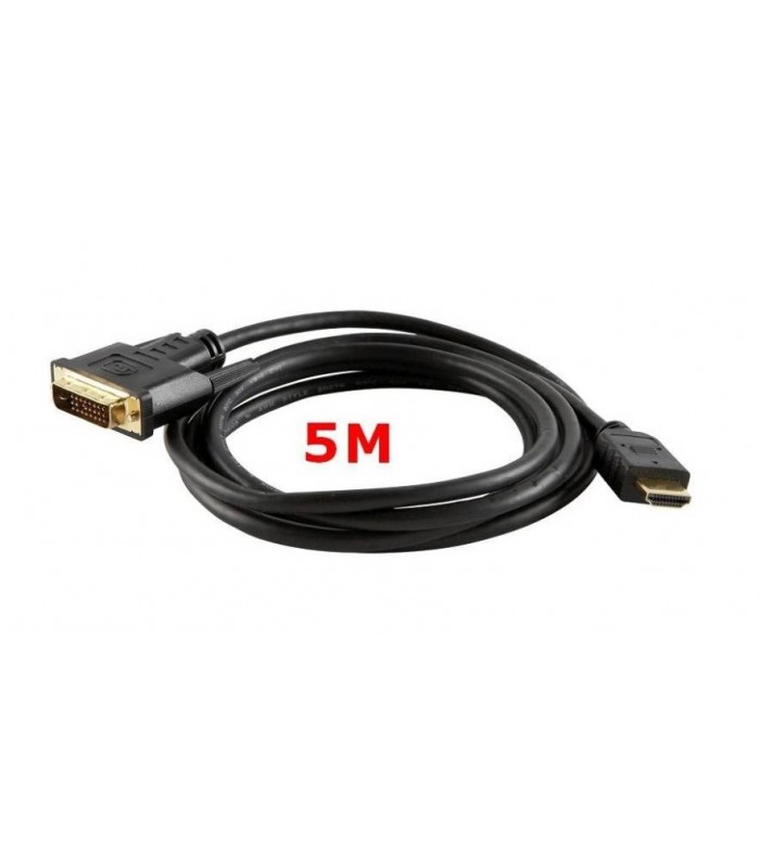 Kabel HDMI-DVI 5m GOLD DVI Full HD