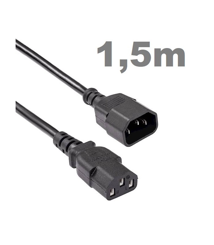 Kabel przedłużacz C13 C14 zasilający serwerowy 1,5m