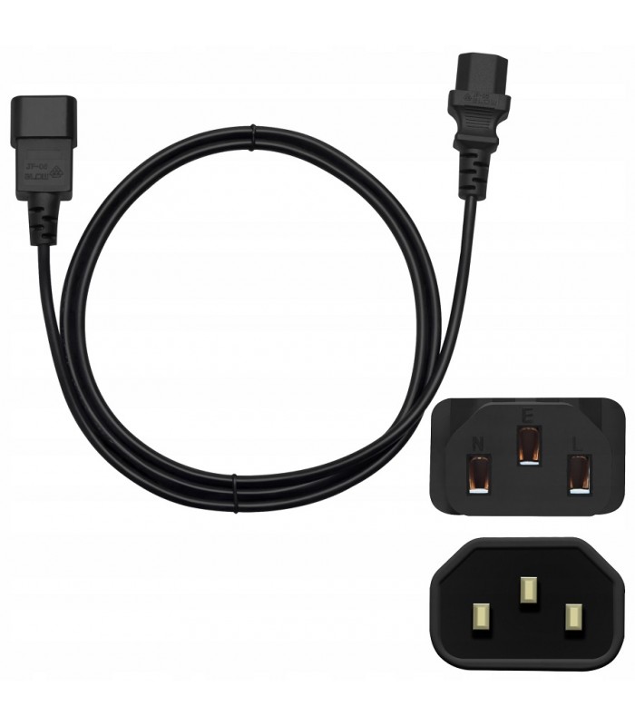 Kabel przedłużacz C13 C14 zasilający serwerowy 3m