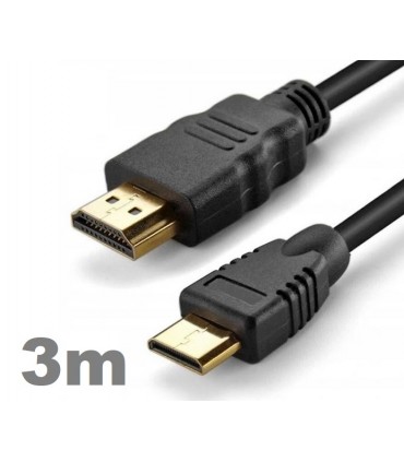 KABEL HDMI mini HDMI HD v1.4b Gold 3m
