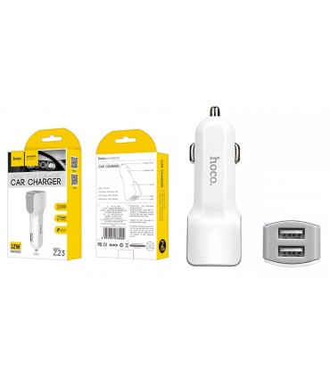 Ładowarka samochodowa 2x USB 12W HOCO Z23