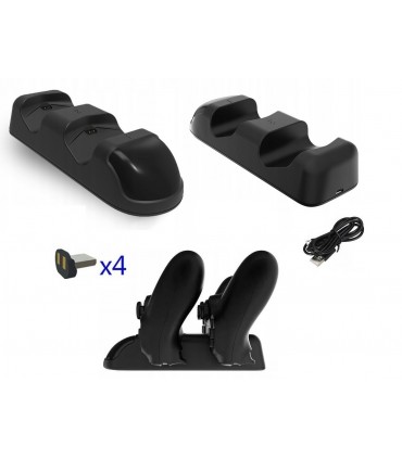 Ładowarka Stacja dokująca 2 Pady PS4 + 4 Adaptery