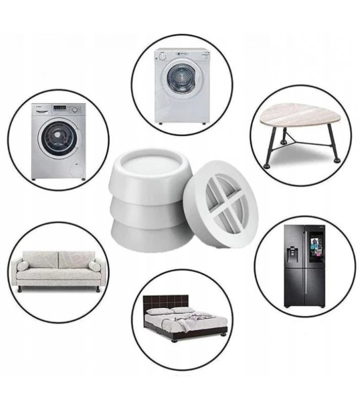 Gumowe Podkładki pod Pralkę Antywibracyjne 4 szt.