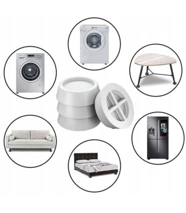 Gumowe Podkładki pod Pralkę Antywibracyjne 4 szt.