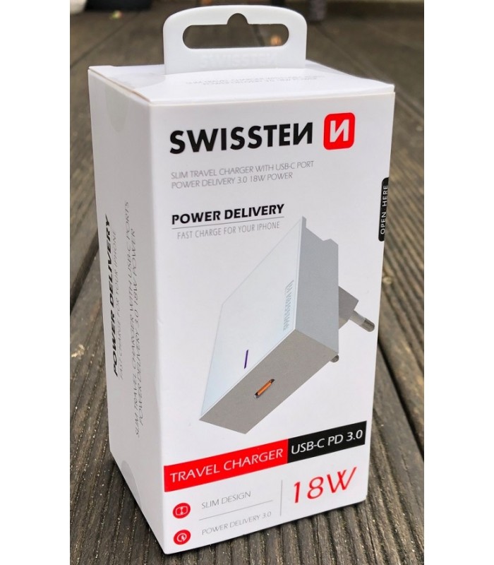 Szybka Ładowarka Sieciowa SWISSTEN 18W PD 3.0 Typ C