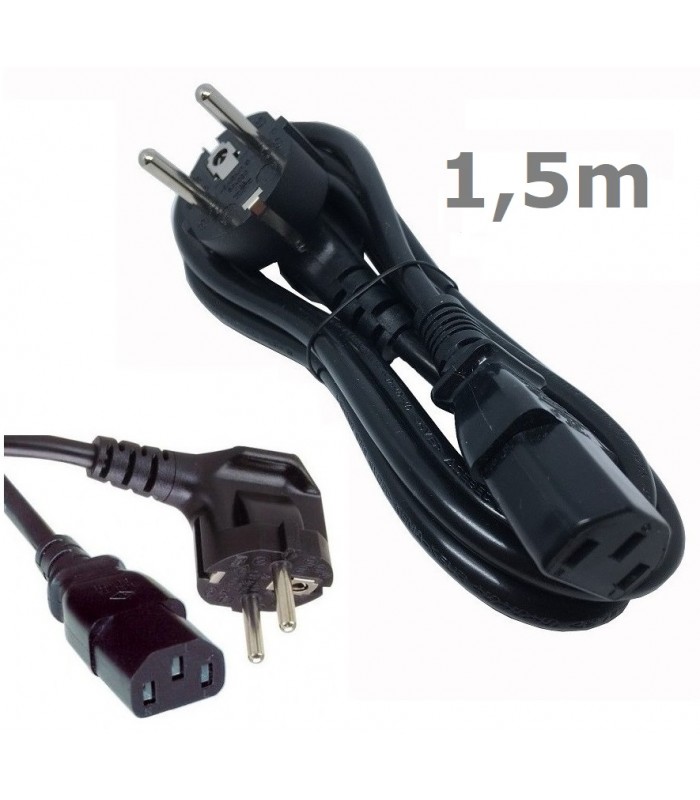 Kabel zasilający ATX 3 Pin PC Konsola TV UPS 1,5m * Solidny przewód