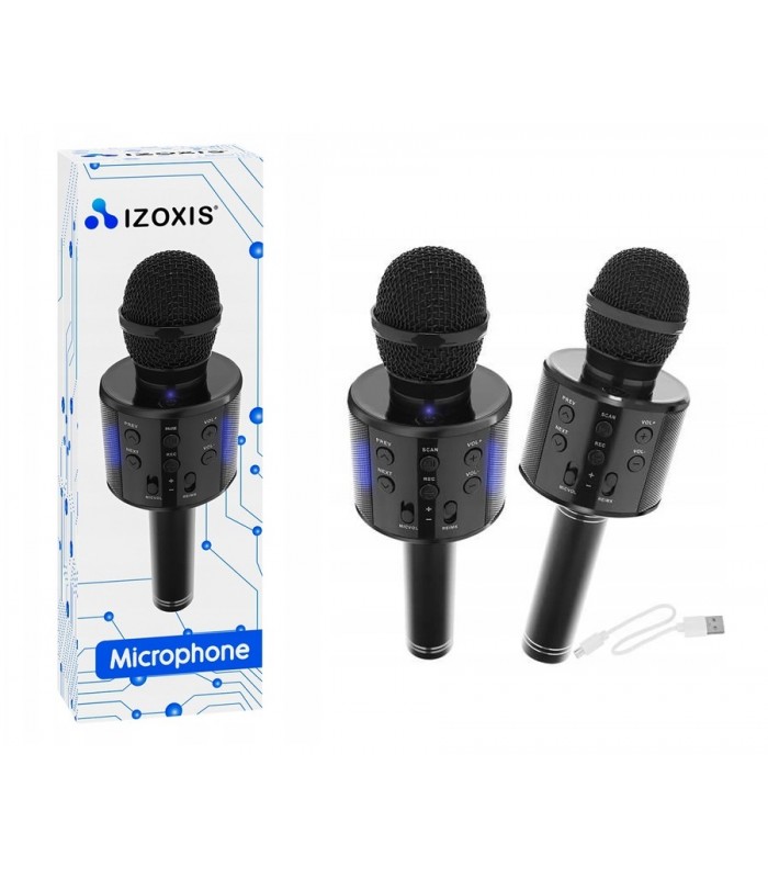 Mikrofon karaoke z głośnikiem Bluetooth 4.0 czarny