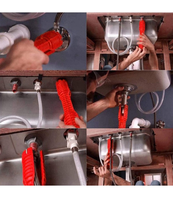 Klucz 2w1 do montażu kranu zlewów poziomnica * Nasadowy do instalacji