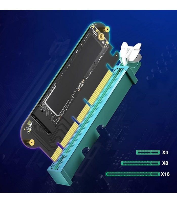 Adapter podłącz dysk M.2 NVMe do PCI-e 4.0 x16