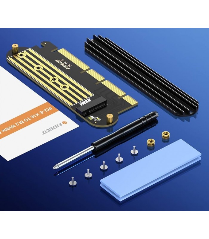 Adapter podłącz dysk M.2 NVMe do PCI-e 4.0 x16