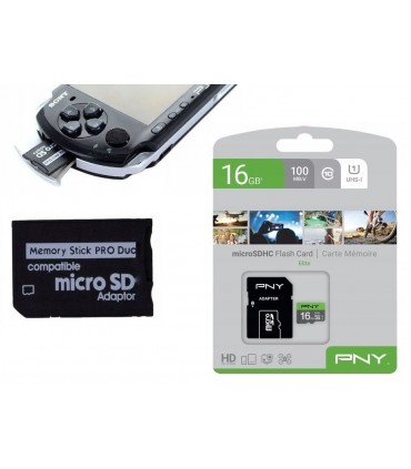 Karta 16GB Elite + Adapter MS PRO DUO do PSP