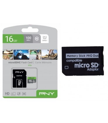 Karta 16GB Elite + Adapter MS PRO DUO do PSP