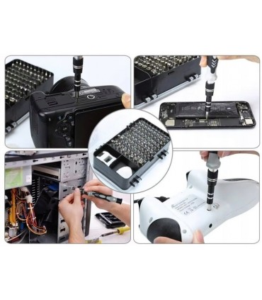 Zestaw narzędzi precyzyjnych śrubokręty Imbus Torx 110el kostki otwieraki