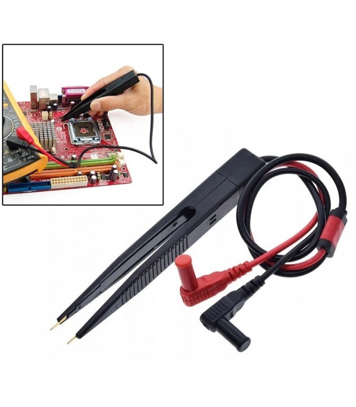 Pęseta pomiarowa do elementów SMD Krokodylki pomiaru elementów dyskretnych