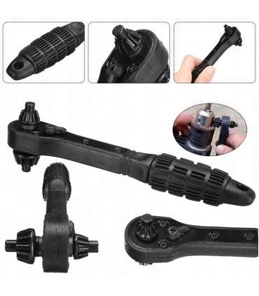 Klucz 2w1 do uchwytu wiertarskiego Podwójna głowica wiertarki Solidny