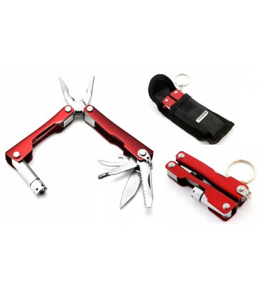 Mini Multitool 6w1 Nóż Scyzoryk Latarka Brelok
