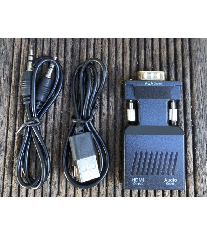 Konwerter Adapter VGA na HDMI Audio Przejściówka D