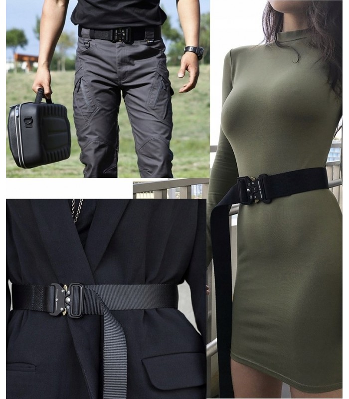 Pas taktyczny SURVIVAL Militarny Wojskowy + Klamra