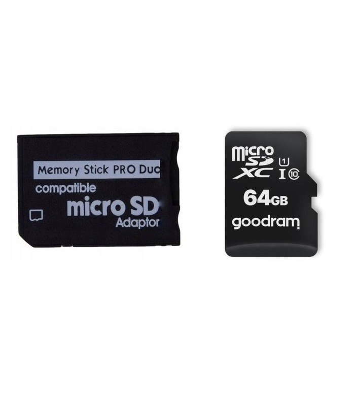 Karta pamięci 64GB + Adapter MS PRO DUO do PSP 64GB Goodram