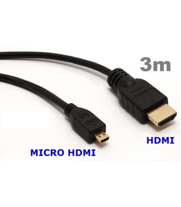 Kabel HDMI - micro HDMI 3m GOLD 1,4b HD 3M