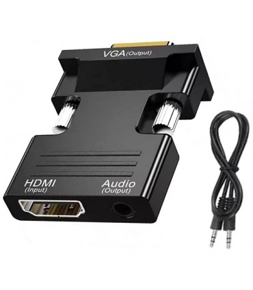 Konwerter HDMI do VGA + Audio Wtyk HDMI - Gniazdo VGA D-SUB