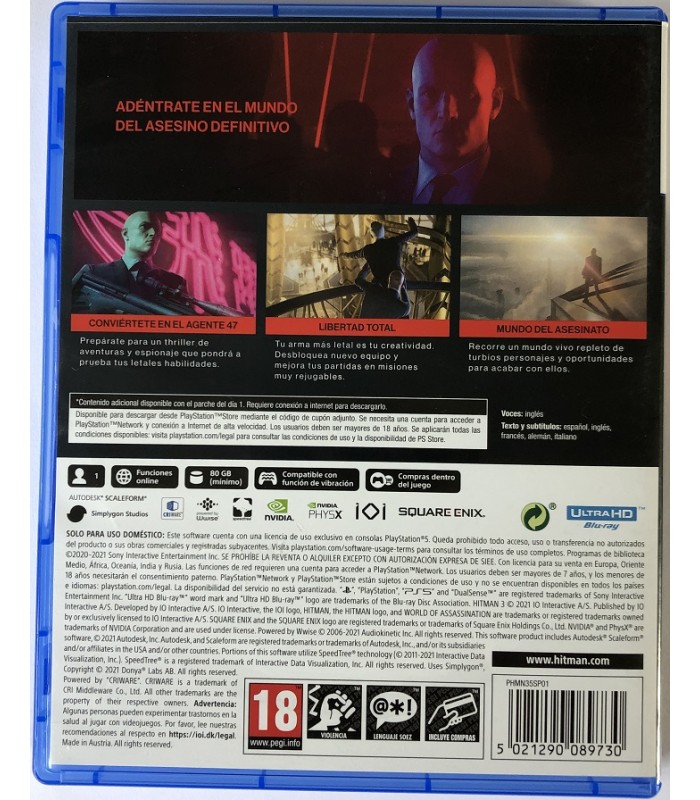 Hitman III 3 PS5 Sony PlayStation 5