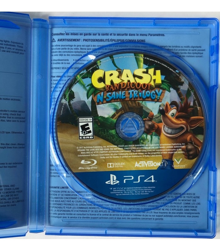 Crash Bandicoot N.Sane Trilogy PS4 okładka EU PL US