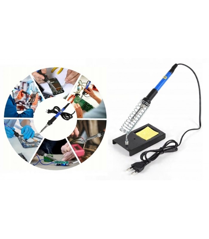Zestaw do lutowania w Etui Lutownica 60W Akcesoria 15 elementów