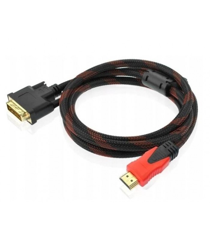 Kabel HDMI-DVI 24+1pin 2m Full HD Oplot Gold Wtyki